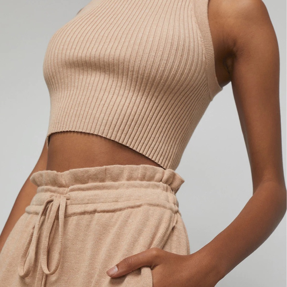 Lunya Cozy Cotton Silk Relaxed Wide Leg Knit Pants Size X-small - Picture 5 of 9